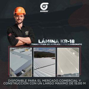 Lámina KR18 Galvanizada y Engargolada, Calibres 20,22,24 Y 26