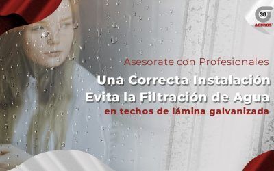 Filtración de agua en techos de lámina y losa: Soluciones 3G Aceros