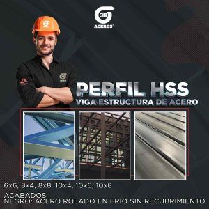 Perfil HSS soporte elaborado en acero