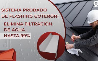 Sistema de canalización de agua en techos de para evitar filtraciones